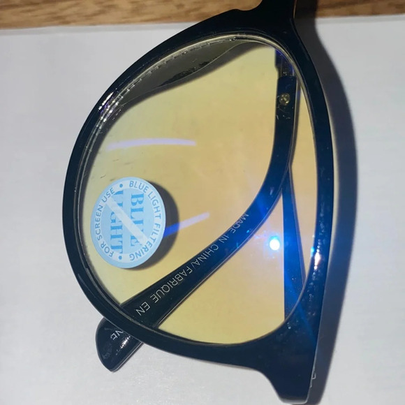 Nordstrom Black Round Sunglasses Blue Light Filtering - Picture 9 of 11